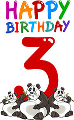 Image showing third birthday anniversary design