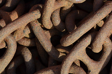 Image showing Rusty old chain