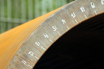 Image showing numbered steel tube