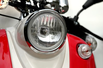 Image showing old beautiful scooter close up