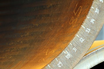 Image showing numbered steel tube