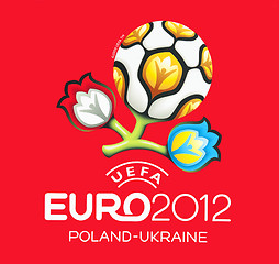 Image showing GDANSK, POLAND - MAY 1: Official logo for UEFA EURO 2012, Gdansk, Poland, May 1, 2012