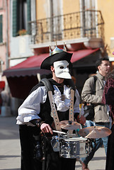 Image showing Disguised drummer