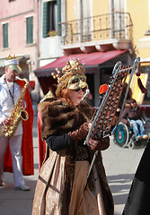 Image showing Funny woman xylophonist