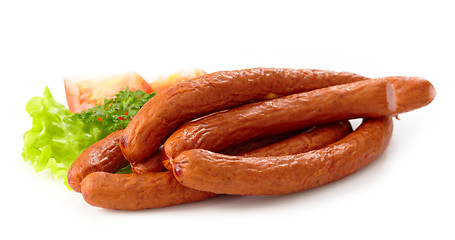 Image showing delicious smoked sausages