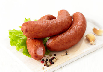 Image showing smoked sausages