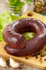 Image showing homemade blood sausage