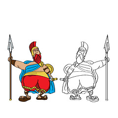 Image showing Fat Roman cartoon