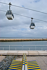 Image showing Cable car above the Tejo