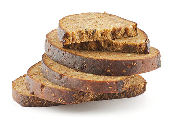 Image showing Slices of brown bread