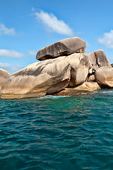 Image showing Rocks in the azure sea