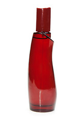 Image showing Red perfume bottle
