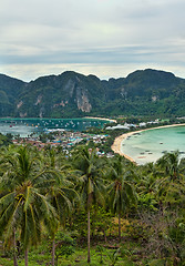 Image showing The view from the vantage point on Phi Phi