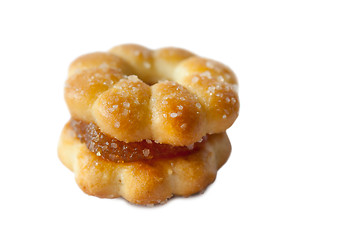 Image showing Cookies with jam close-up