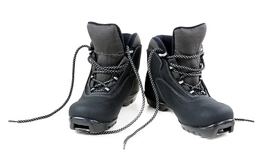 Image showing A pair of cross country ski boots