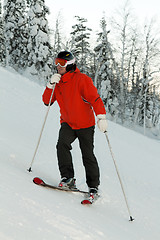 Image showing Man skiing