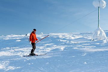 Image showing Man skiing