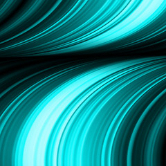 Image showing Blue abstract waves on a black background. EPS 8