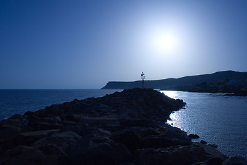 Image showing Sun Sets Blue