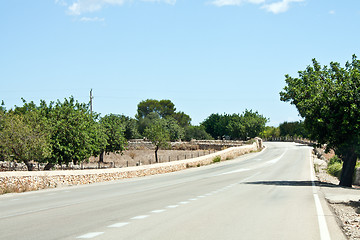 Image showing road in balearic landscape on spanish island mallorca