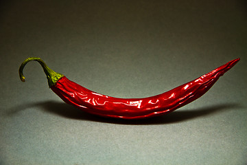 Image showing red hot chilli pepper on grey background