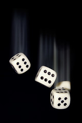 Image showing Falling Dice w/ Motion Blur