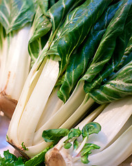 Image showing fresh chard closeup on a market