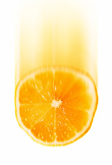 Image showing Falling Orange Slice