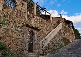 Image showing Large Mediterranean house in Savoca village, Sicily, Italy