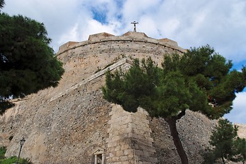 Image showing Round bastion of medieval castle in Milazzo, Sicily