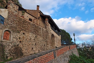 Image showing Large Mediterranean house in Savoca village, Sicily, Italy