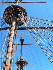 Image showing Hoisting the Sails