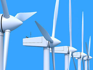 Image showing Wind farm generators