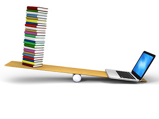 Image showing Technology versus books