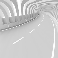 Image showing White Futuristic Tunnel