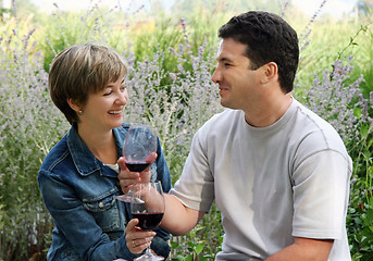 Image showing picnic with wine