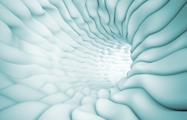 Image showing Blue Abstract Tunnel 