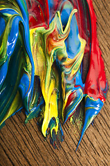 Image showing mixing paints. background 