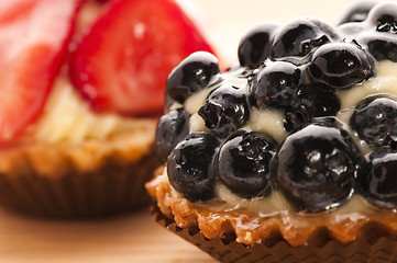 Image showing French cake with fresh fruits