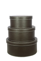 Image showing Three hat boxes