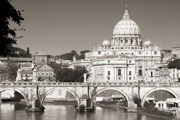 Image showing Vatican City from Ponte Umberto I in Rome, Italy