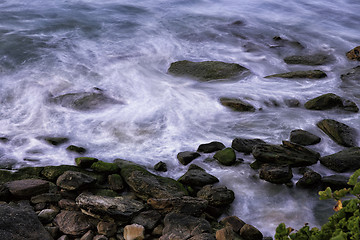 Image showing ocean waves shoreline