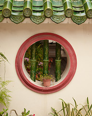 Image showing round window in wall