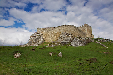 Image showing Walls of SpisÌŒ castle in Slovakia