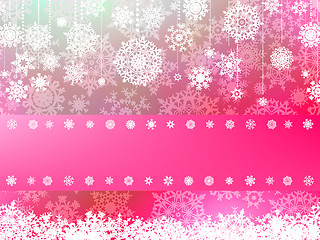 Image showing Pink christmas with christmas snowflake. EPS 8