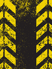 Image showing A grungy and worn hazard stripes texture. EPS 8