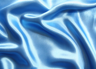 Image showing Smooth elegant dark blue silk can use as background 