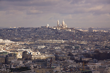 Image showing View of Paris towards Sacre Coeur