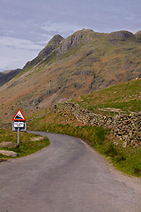 Image showing Steep road in Cumbria