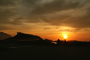 Image showing Sunset on the Atlanterhavsveien
